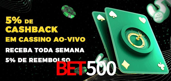Promoções do cassino ao Vivo bet500